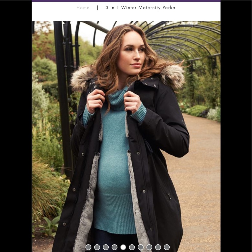 Seraphine 3 in 1 Maternity Parka winter coat size 4 with baby carrier